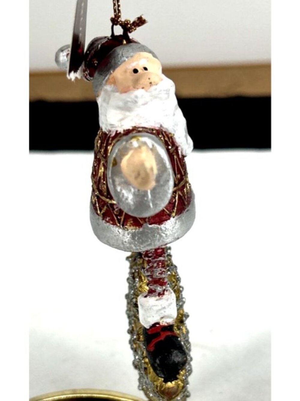 Papyrus Santa Standing on Star 5" Ornament Multicolor Resin NOS - Picture 5 of 6
